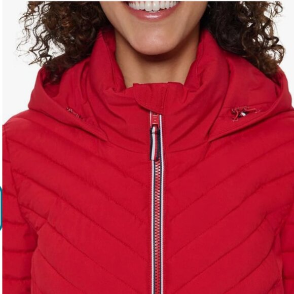 Tommy Hilfiger Women's Covert Coat Red Size M - Picture 2 of 6